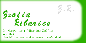 zsofia ribarics business card